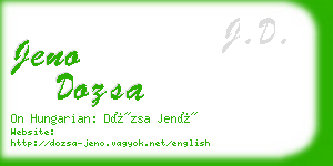 jeno dozsa business card
